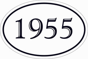 Classic Car Year Stickers - ALL YEARS. Set of 2 Stickers Free Shipping.