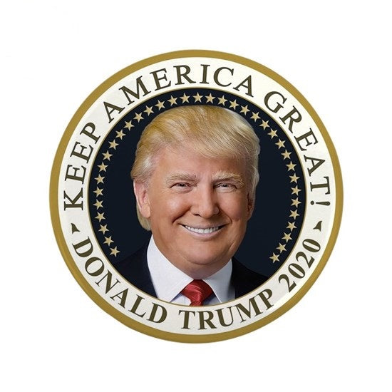 Choice: Magnet or Pin Button:  TRUMP 2020  Design 016    **FREE SHIPPING IN USA*