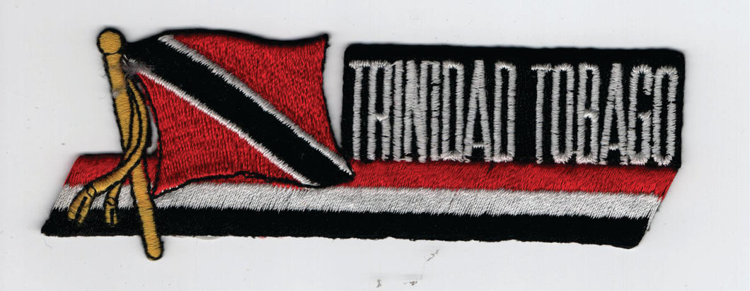 Trinidad and Tobago Flag Patch Embroidered Iron On Applique FREE SHIPPING IN USA
