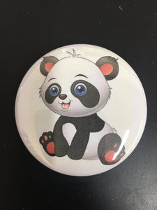 Choice: Magnet or Pin Button: PANDA 002        **FREE SHIPPING**