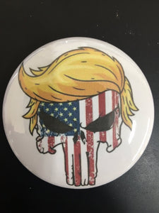 Choice: Magnet or Pin Button: TRUMP PUNISHER    **FREE SHIPPING**