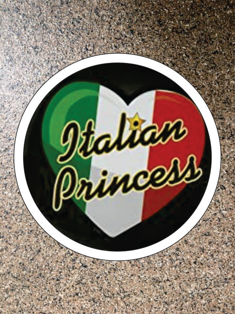 Choice: Magnet or Pin Button:  Italy: Italian Princess 001     **FREE SHIPPING**