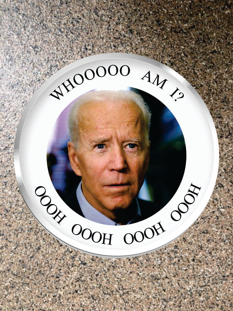 Choice: Magnet or Pin Button:  TRUMP 2020   Joe Biden WHO AM I? 003     **FREE SHIPPING**