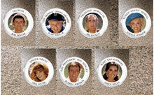 Load image into Gallery viewer, Choice: Magnet or Pin Button:  Gilligan&#39;s Island 008   FULL SET 7 PIECES     **FREE SHIPPING**
