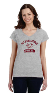 Paterson Catholic, Paterson, NJ COUGARS, GYM SHIRT Reproduction Ladies Version FREE SHIPPING in USA