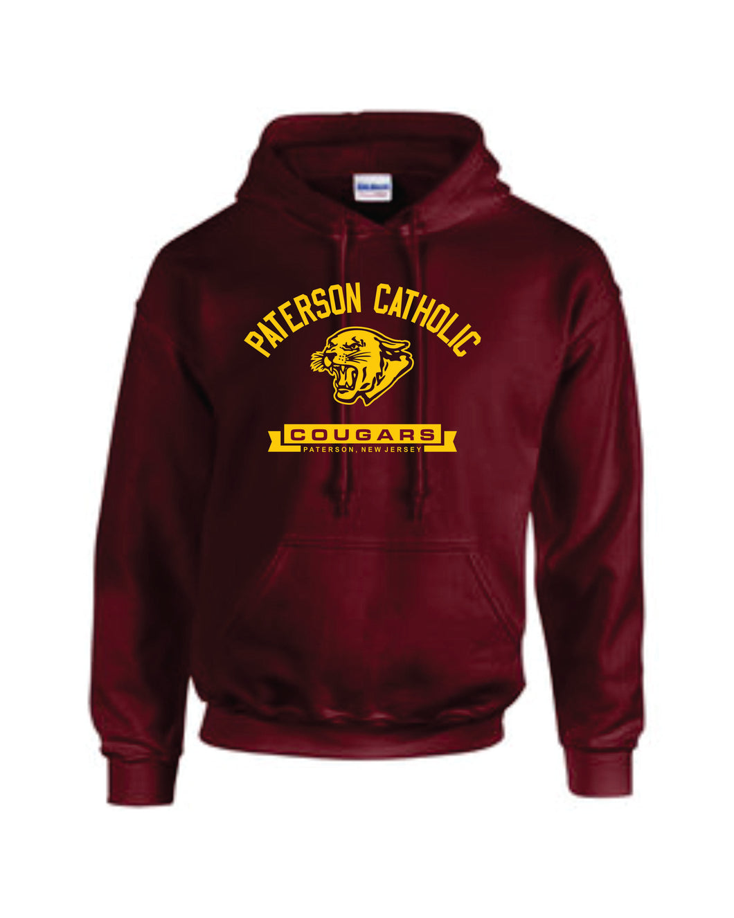 Paterson Catholic COUGARS, HOODED SWEATSHIRT  002 FREE SHIPPING in USA