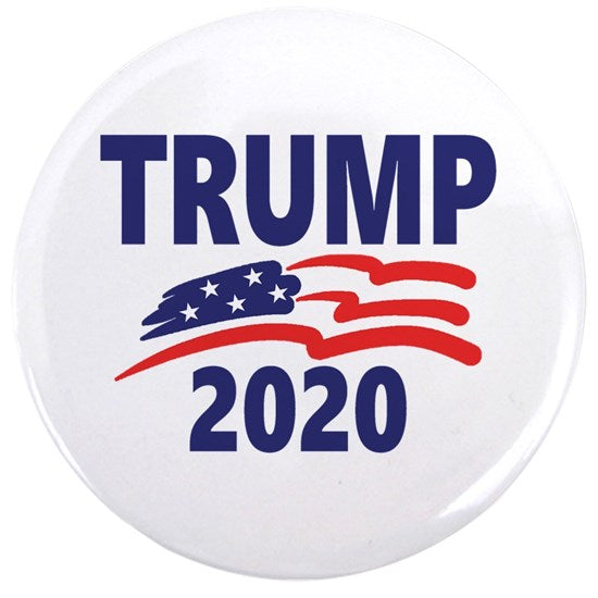 Choice: Magnet or Pin Button:  TRUMP 2020     Design 002    **FREE SHIPPING**