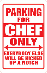 Parking Sign Mini-Magnet: CHEF Parking **FREE SHIPPING IN USA**