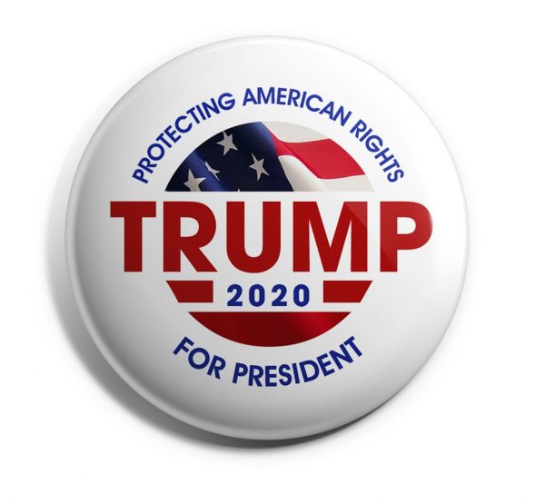 Choice: Magnet or Pin Button:  TRUMP 2020  Design 021    **FREE SHIPPING IN USA*