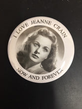 Load image into Gallery viewer, Choice: Magnet or Pin Button:  Jeanne Crain 001    **FREE SHIPPING**
