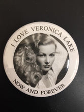 Load image into Gallery viewer, Choice: Magnet or Pin Button:  Veronica Lake 003    **FREE SHIPPING**

