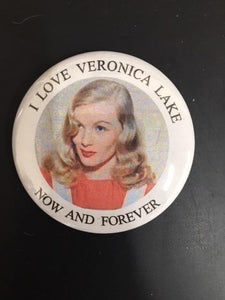 Choice: Magnet or Pin Button:  Veronica Lake 007    **FREE SHIPPING**