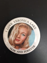 Load image into Gallery viewer, Choice: Magnet or Pin Button:  Veronica Lake 002    **FREE SHIPPING**
