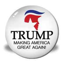Load image into Gallery viewer, Choice: Magnet or Pin Button:  TRUMP 2020  Design 012     **FREE SHIPPING IN USA*
