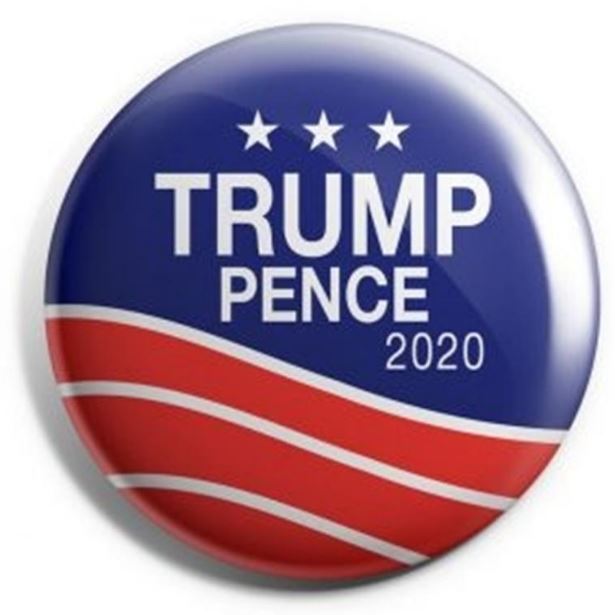 Choice: Magnet or Pin Button:  TRUMP 2020  Design 013     **FREE SHIPPING IN USA*