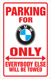 Parking Sign Mini-Magnet: BMW Parking **FREE SHIPPING IN USA**