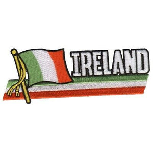 IRELAND Flag Patch Embroidered Iron On Applique FREE SHIPPING IN USA