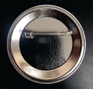 Button with Safety pin-back:   Clock  002     **FREE SHIPPING in USA**