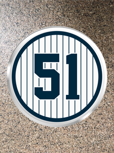 Choice: Magnet or Pin Button:   Yankees: Retired Number 51: Bernie Williams       **FREE SHIPPING**