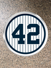 Load image into Gallery viewer, Choice: Magnet or Pin Button:   Yankees: Retired Number 42: Mariano Rivera       **FREE SHIPPING**
